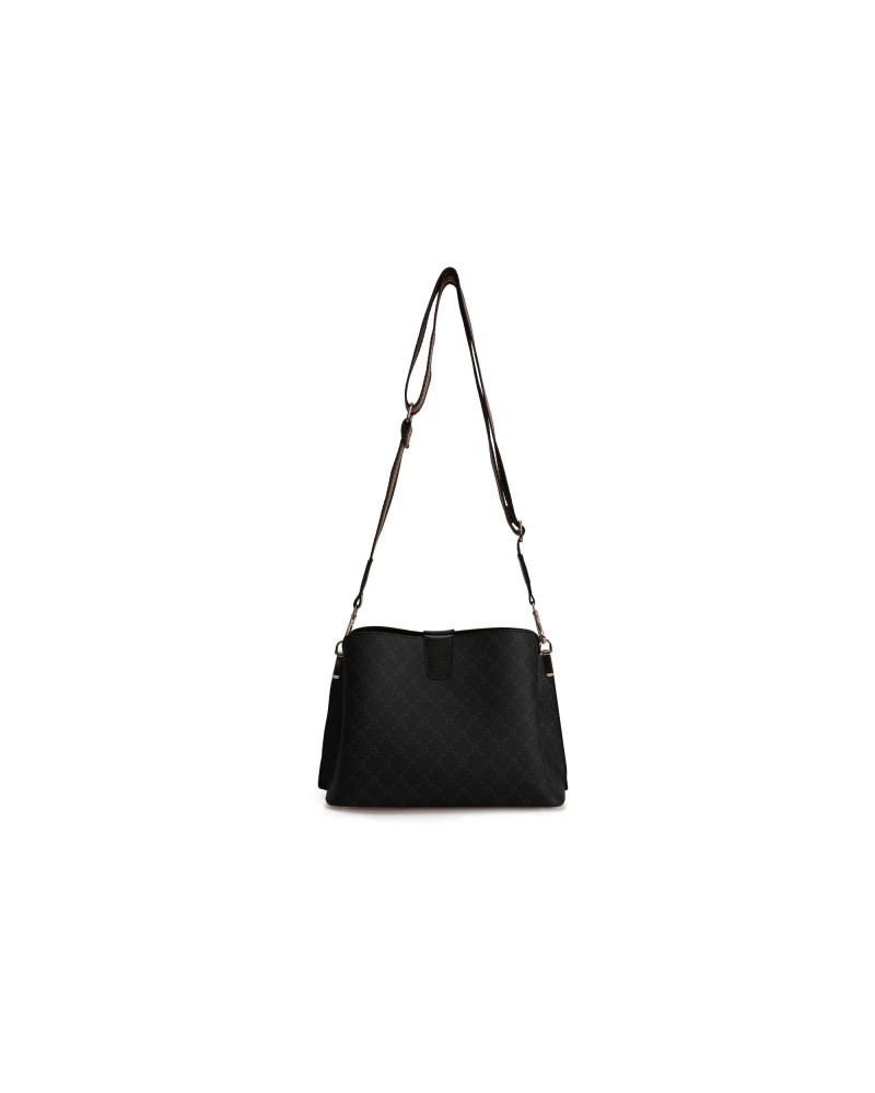 Bolso de hombro Edith Negro Gris 334 Lucky Bees 671LKB1512
