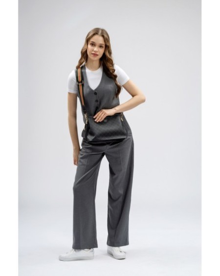 Bolso de hombro Edith Negro Gris 334 Lucky Bees 671LKB1512