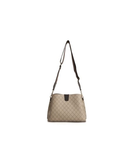 Bolso de hombro Edith Crema Marrón 334 Lucky Bees 671LKB1513