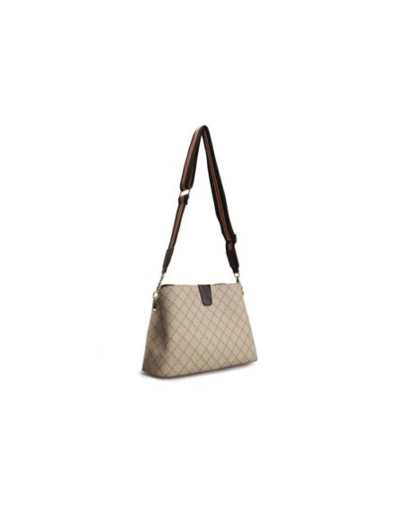 Bolso de hombro Edith Crema Marrón 334 Lucky Bees 671LKB1513