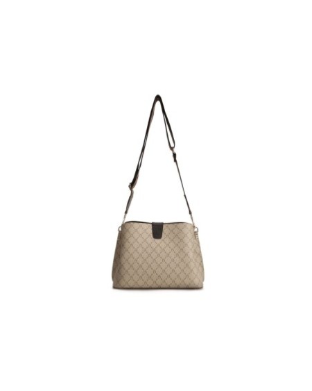 Bolso de hombro Edith Crema Marrón 334 Lucky Bees 671LKB1513