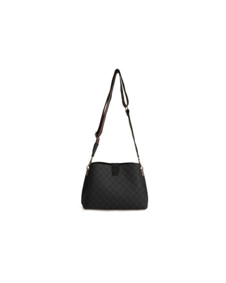 Bolso de hombro Edith Gris Negro 334 Lucky Bees 671LKB1514