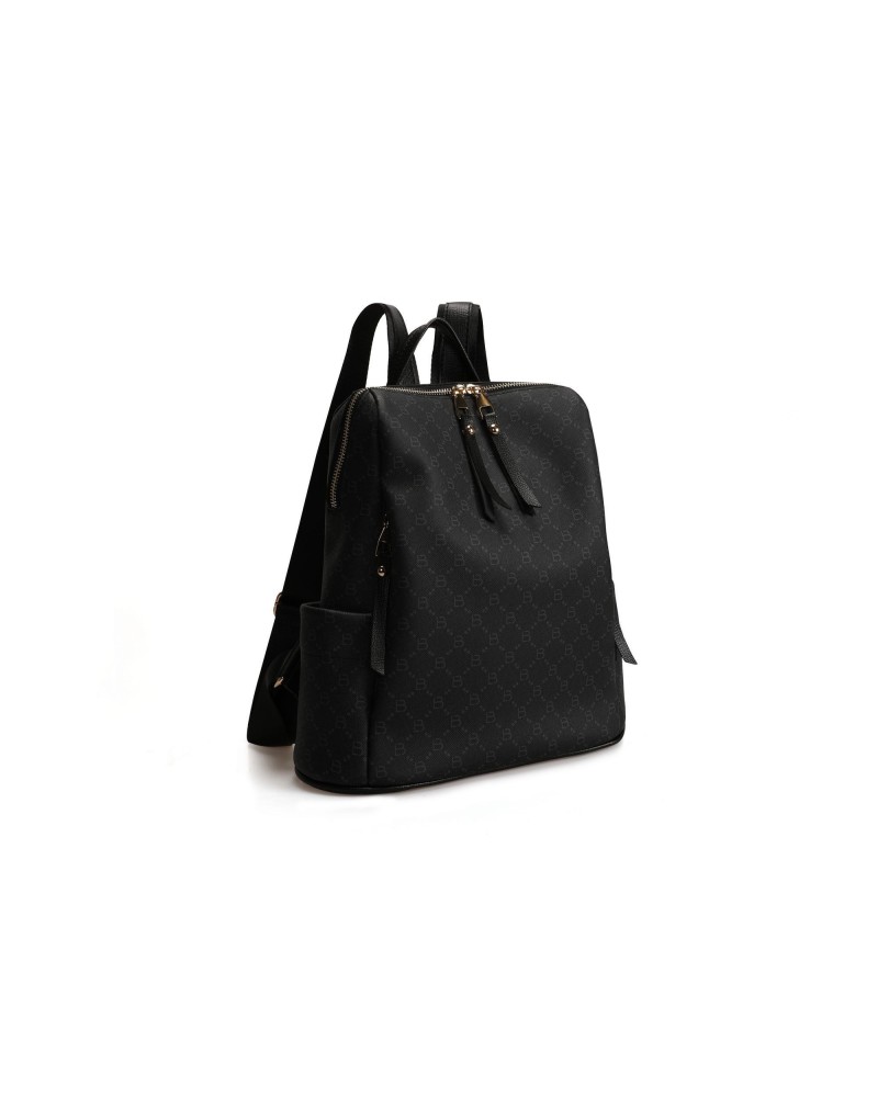 Mochila Eliana Negro Gris 359 Lucky Bees 671LKB1515