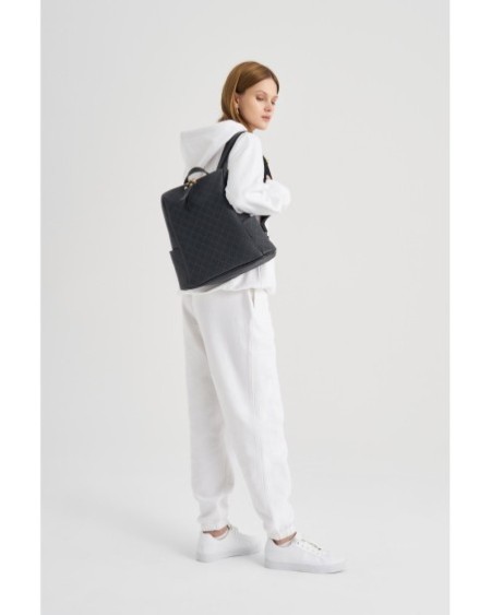 Mochila Eliana Negro Gris 359 Lucky Bees 671LKB1515