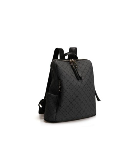 Mochila Eliana Gris Negro 359 Lucky Bees 671LKB1517