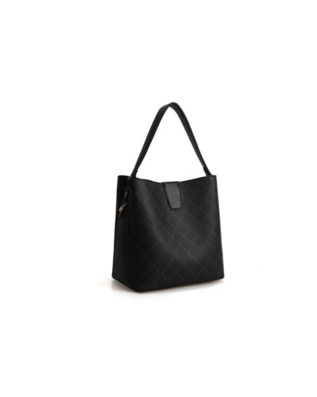Bolso tipo cubo Eloina Negro Gris 328 Lucky Bees 671LKB1518