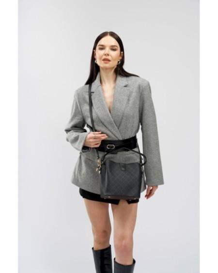 Bolso tipo cubo Eloina Negro Gris 328 Lucky Bees 671LKB1518
