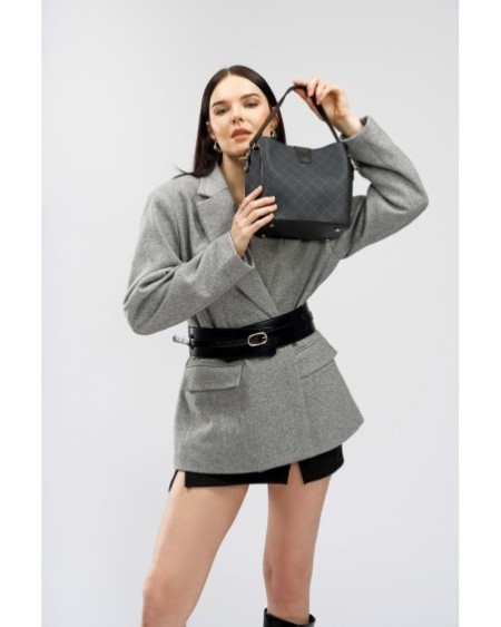 Bolso tipo cubo Eloina Negro Gris 328 Lucky Bees 671LKB1518