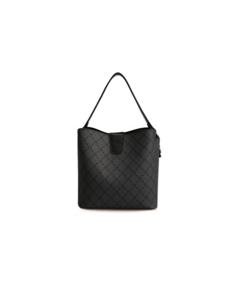 Bolso tipo cubo Eloina Gris Negro 328 Lucky Bees 671LKB1520