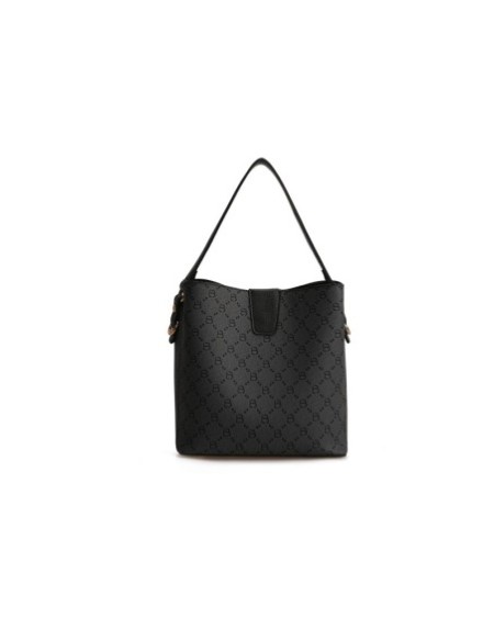 Bolso tipo cubo Eloina Gris Negro 328 Lucky Bees 671LKB1520