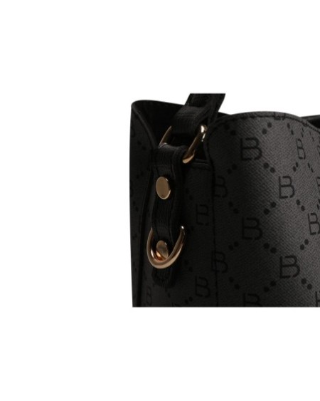 Bolso tipo cubo Eloina Gris Negro 328 Lucky Bees 671LKB1520