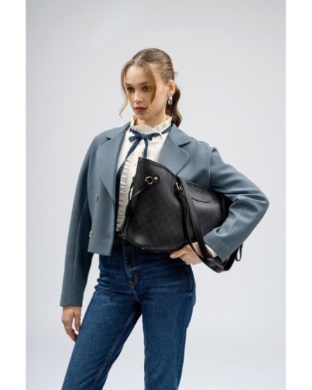 Bolsa de mano Eneida Negro Gris 355 Lucky Bees 671LKB1521