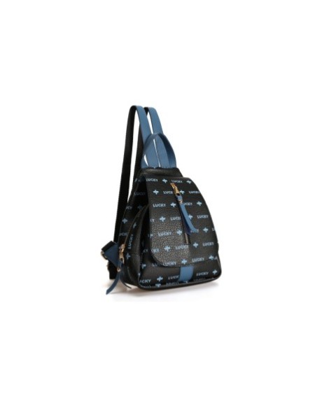 Mochila Faustina Negro Azul Oscuro 945 Lucky Bees 671LKB1536