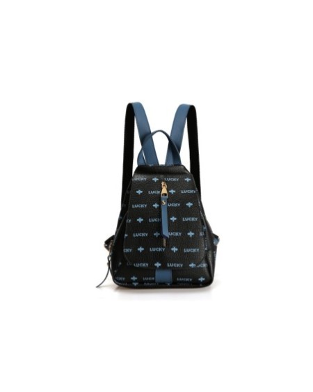 Mochila Faustina Negro Azul Oscuro 945 Lucky Bees 671LKB1536