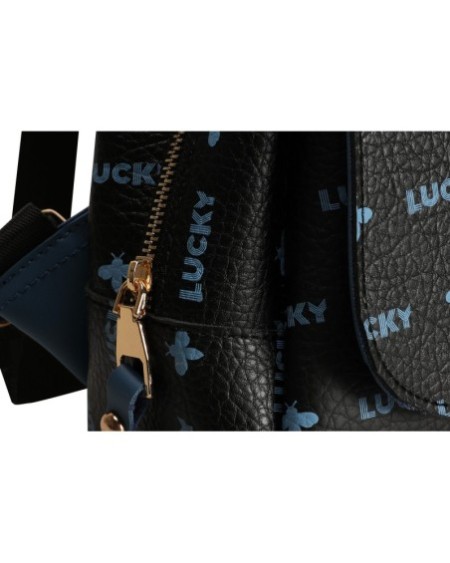 Mochila Faustina Negro Azul Oscuro 945 Lucky Bees 671LKB1536