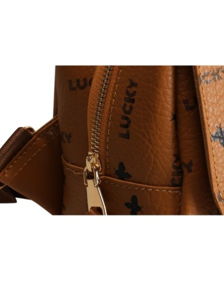 Mochila Faustina Mostaza 945 Lucky Bees 671LKB1538