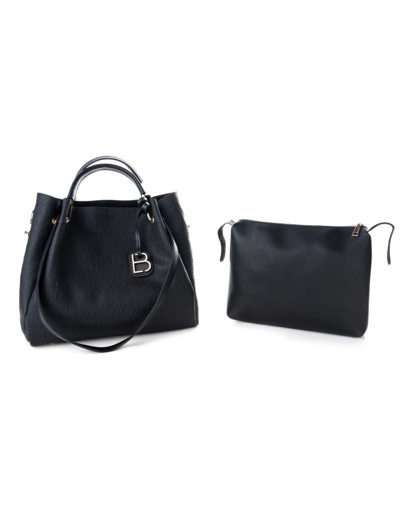 Bolso de hombro Fiona Negro 275 Lucky Bees 671LKB1546