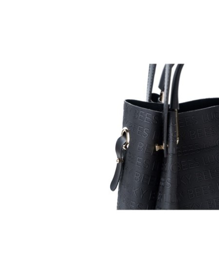Bolso de hombro Fiona Negro 275 Lucky Bees 671LKB1546