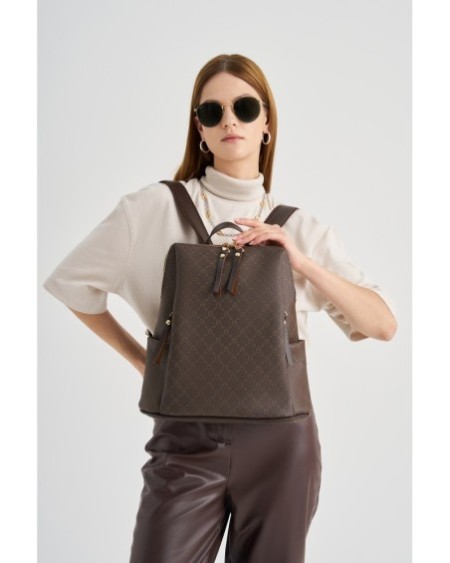 Mochila Griselda Marrón 359 Lucky Bees 671LKB1566