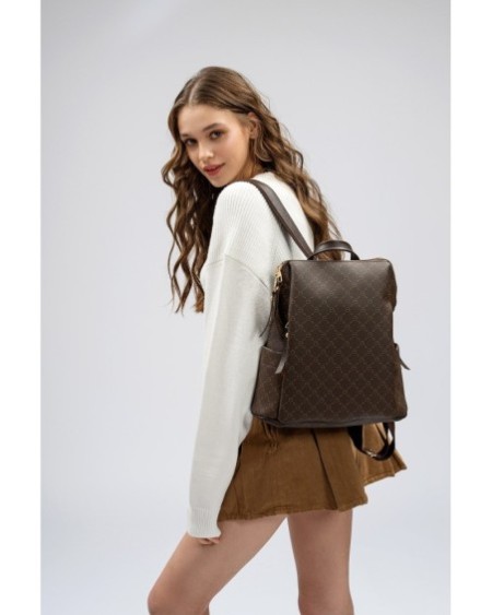 Mochila Griselda Marrón 359 Lucky Bees 671LKB1566