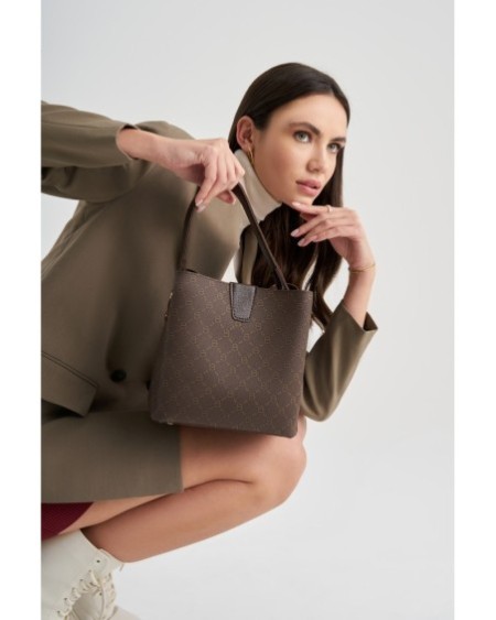 Bolso tipo cubo Hakima Marrón 328 Lucky Bees 671LKB1567