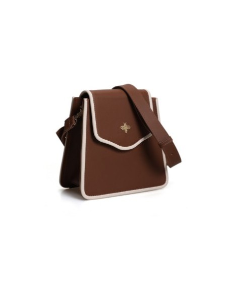 Bolso de hombro Jamila Marrón Crema 1248 Lucky Bees 671LKB1630
