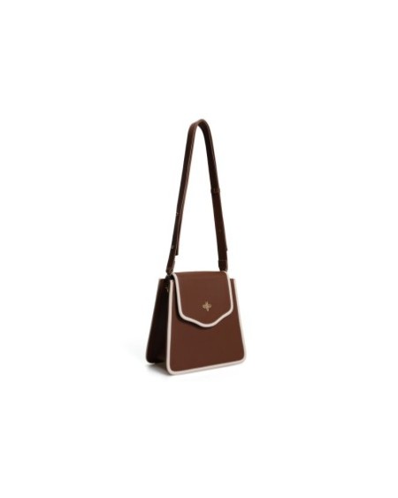 Bolso de hombro Jamila Marrón Crema 1248 Lucky Bees 671LKB1630