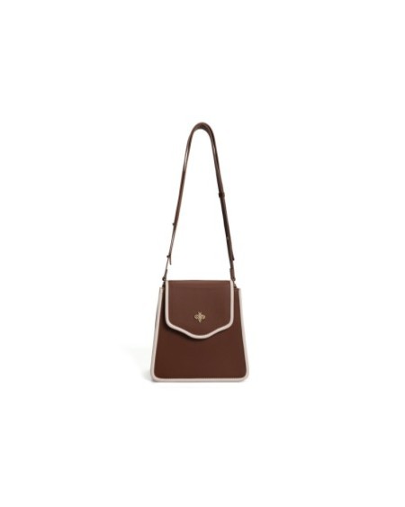 Bolso de hombro Jamila Marrón Crema 1248 Lucky Bees 671LKB1630