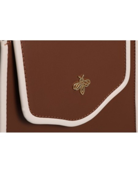 Bolso de hombro Jamila Marrón Crema 1248 Lucky Bees 671LKB1630