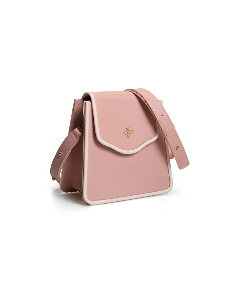 Bolso de hombro Jamila Rosa Crema 1248 Lucky Bees 671LKB1631