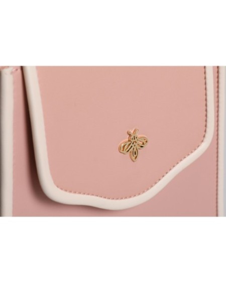 Bolso de hombro Jamila Rosa Crema 1248 Lucky Bees 671LKB1631