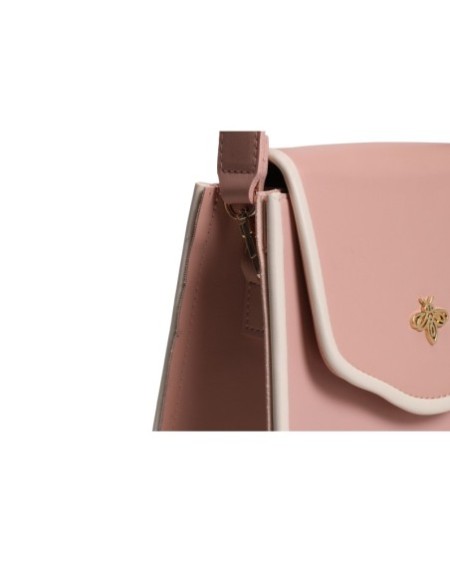 Bolso de hombro Jamila Rosa Crema 1248 Lucky Bees 671LKB1631