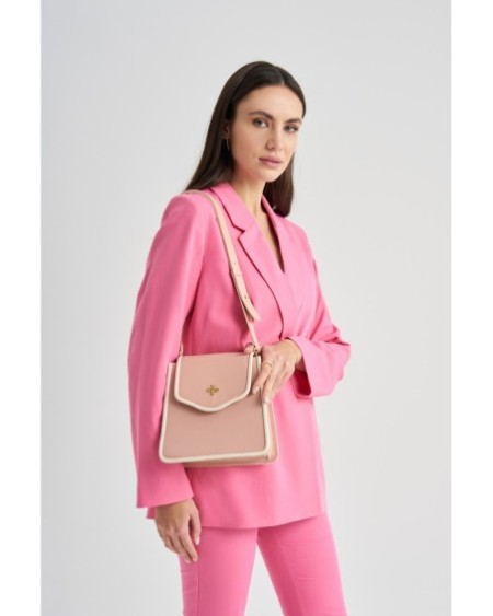 Bolso de hombro Jamila Rosa Crema 1248 Lucky Bees 671LKB1631