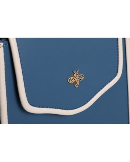 Bolso de hombro Jamila Azul Crema 1248 Lucky Bees 671LKB1632