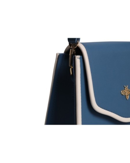 Bolso de hombro Jamila Azul Crema 1248 Lucky Bees 671LKB1632