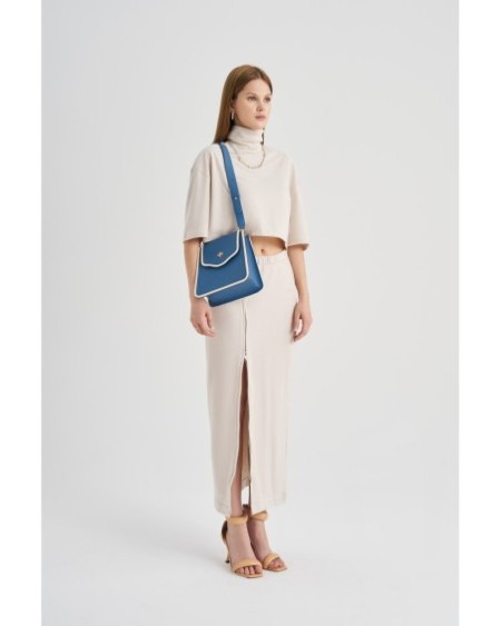 Bolso de hombro Jamila Azul Crema 1248 Lucky Bees 671LKB1632