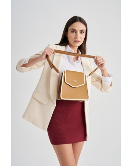 Bolso de hombro Jamila Camel Crema 1248 Lucky Bees 671LKB1633