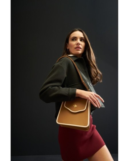 Bolso de hombro Jamila Camel Crema 1248 Lucky Bees 671LKB1633
