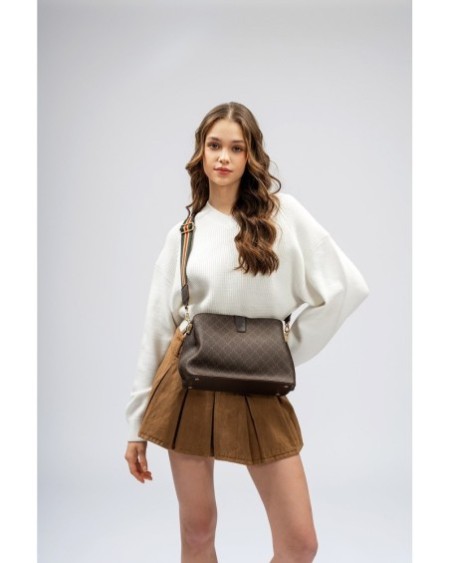Bolso de hombro June Marrón 334 Lucky Bees 671LKB1648