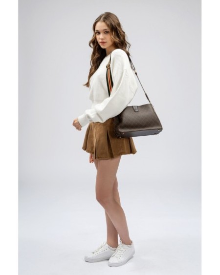 Bolso de hombro June Marrón 334 Lucky Bees 671LKB1648