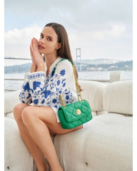 Bolso de hombro Lena Verde 1251 Lucky Bees 671LKB1663