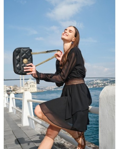 Bolso de hombro Lena Negro 1251 Lucky Bees 671LKB1668
