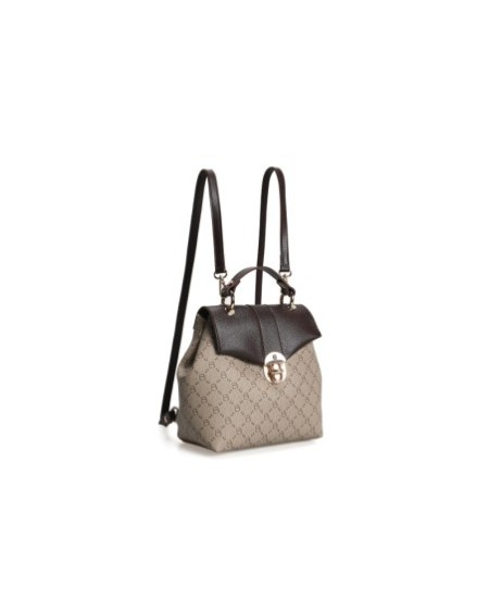 Mochila Letizia Crema Marrón 1214 Lucky Bees 671LKB1679