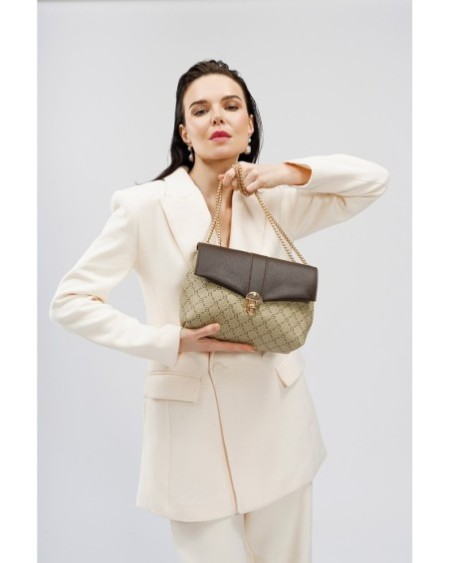 Bolso de hombro Leonisa Crema Marrón 1228 Lucky Bees 671LKB1681