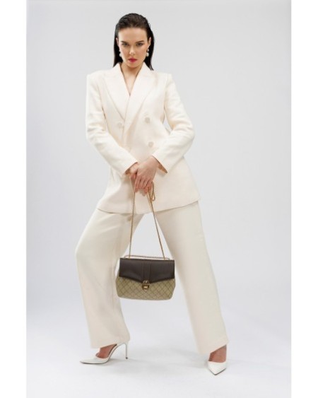 Bolso de hombro Leonisa Crema Marrón 1228 Lucky Bees 671LKB1681