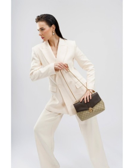 Bolso de hombro Leonisa Crema Marrón 1228 Lucky Bees 671LKB1681