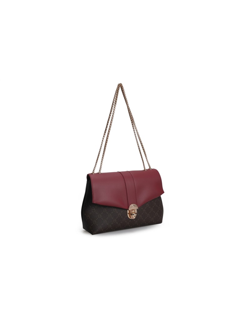 Bolso de hombro Luciana Rojo Burdeos Marrón 1228 Lucky Bees 671LKB1707