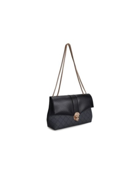 Bolso de hombro Luciana Negro Gris 1228 Lucky Bees 671LKB1709