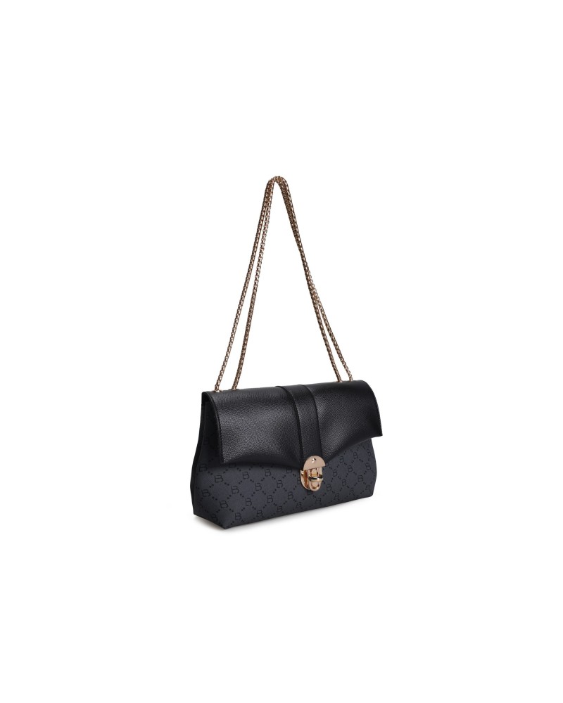 Bolso de hombro Luciana Negro Gris 1228 Lucky Bees 671LKB1709