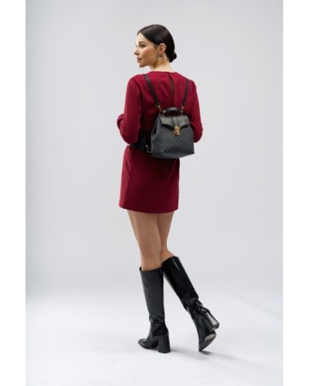 Mochila Luna Negro Gris 1214 Lucky Bees 671LKB1711